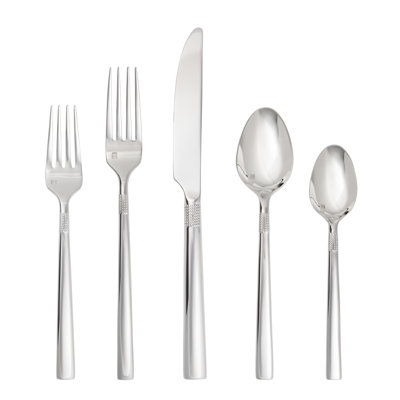Fortessa Sonia 18/10 Stainless Steel 20 Piece Flatware Set (Service for 4), Silver