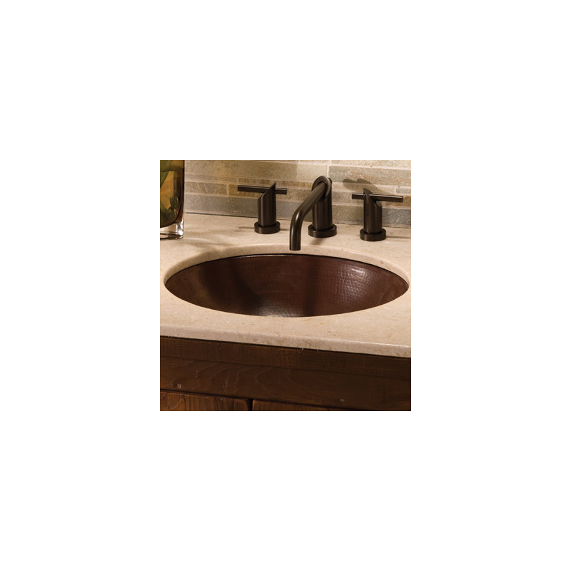 Classic Copper Oval Undermount Bathroom Sink