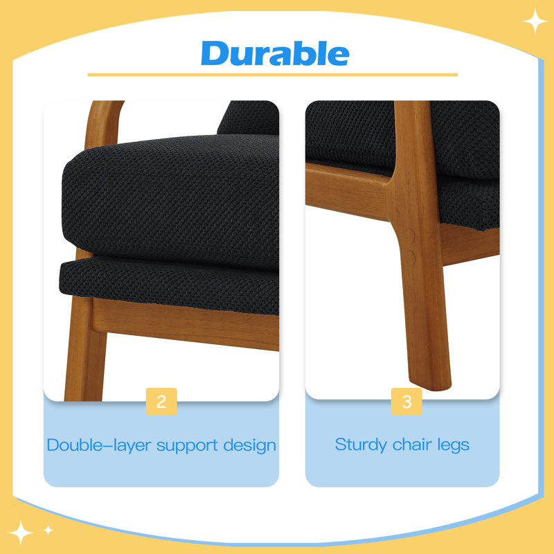 Chaise longue en bois durable et fonctionnelle, Black