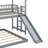 A Full-Over-Twin Bunk Bed Designed Like A House, Including A Slide, Integrated Ladder-106341972