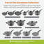 Tower Cerastone Forged Frying Pan with Non-Stick Coating and Soft Touch Handles, 20-28cm-14988055