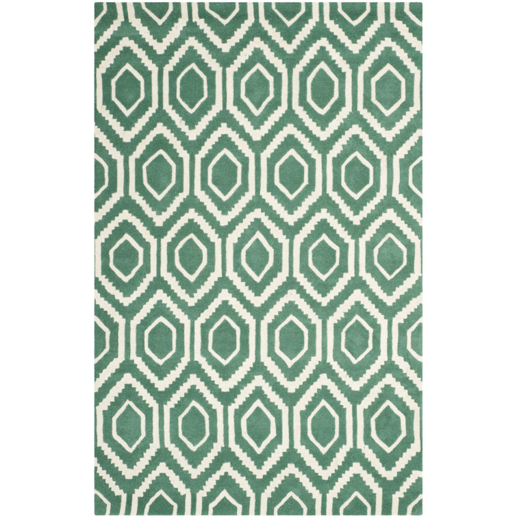 Hustle Geometric Wool Hand Woven Area Rug