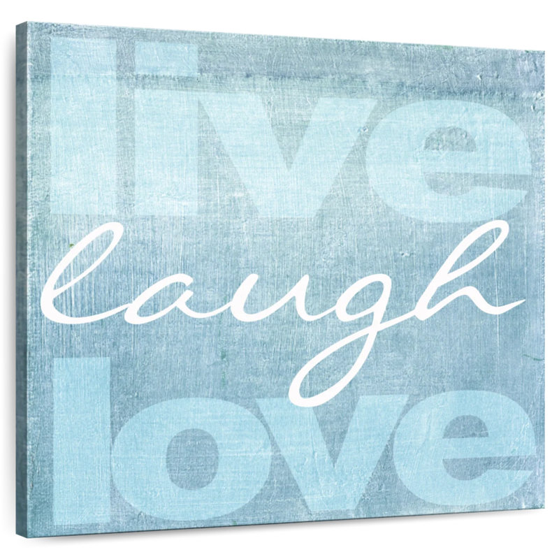 Tergel Live Laugh Love - bleu, H 16 po x l 16 po