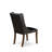 Forney Parsons Dining Chairs - Button Tufted Nailhead Trim Black Faux Leather Padded Chairs, Set of 2, Jacobean-57377380-130944819