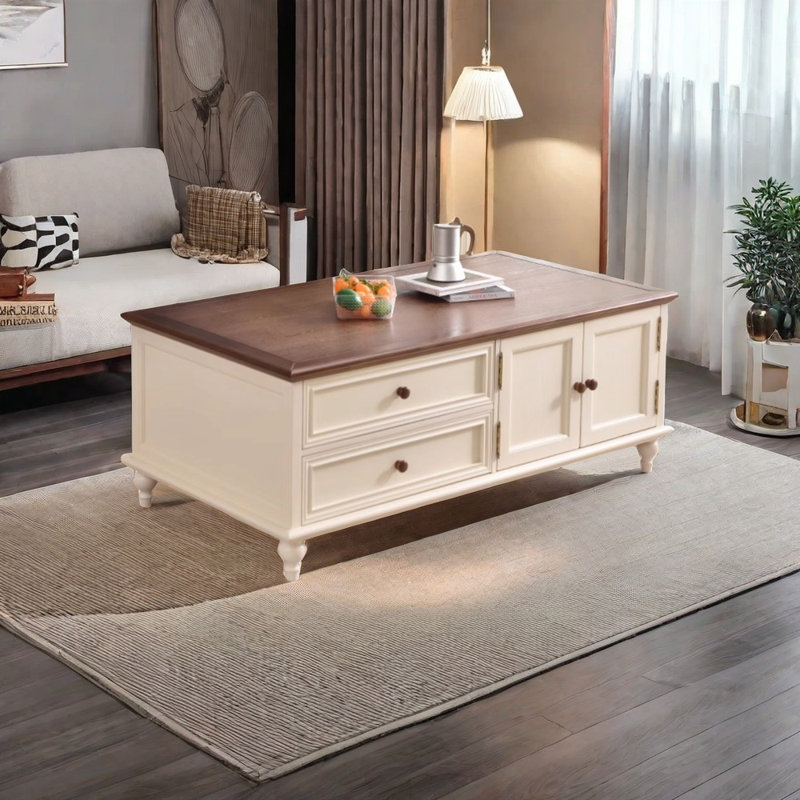 Spacious coffee table with dust storage