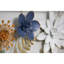 Décoration murale fleur encadrée en métal