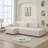 Wool  Facing Sectional Sofa with Chaise-667650250-667650252