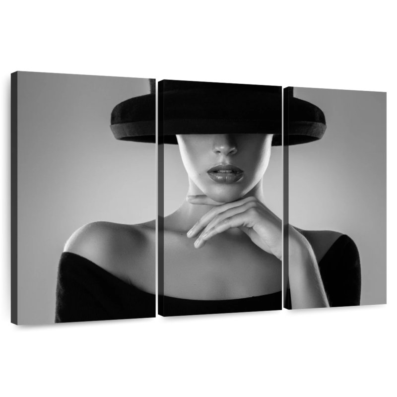Portrait de femme Leisha Noir, H 42 po x l 65 po