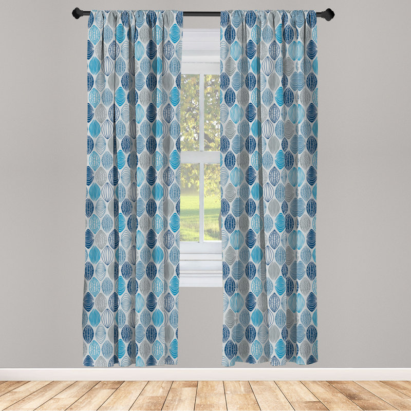 Rideaux 4 panneaux East Urban Home, L 56 po x L 63 po