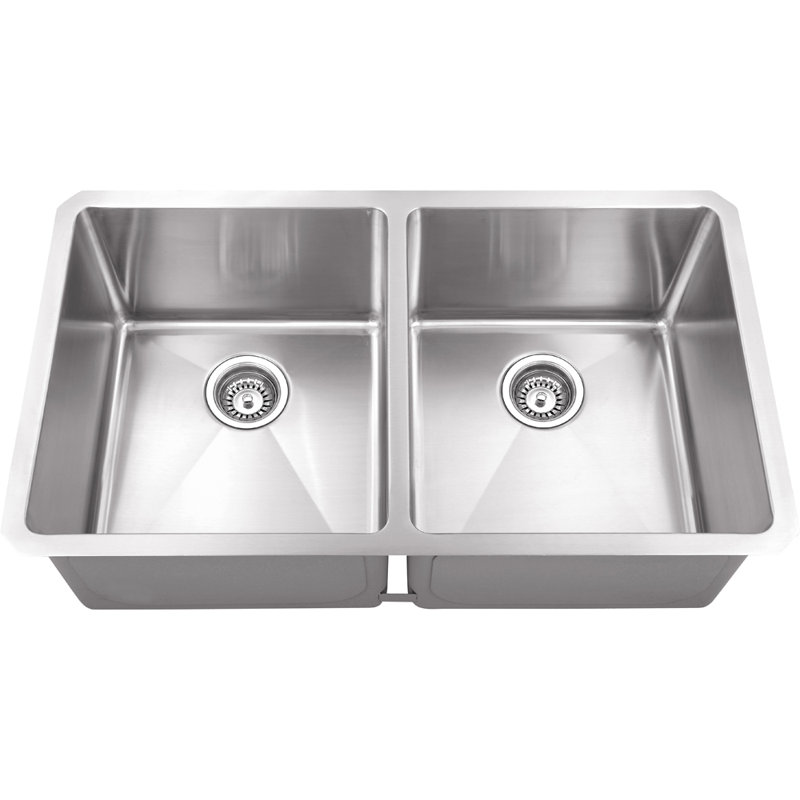 32'' L Undermount Double Bowl Stainless Steel Kitchen Sink