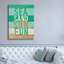 Toile épique Graffiti «Beachscape Inspiration Viii Green» par Michael Mullan, art mural 40 po x 54 po