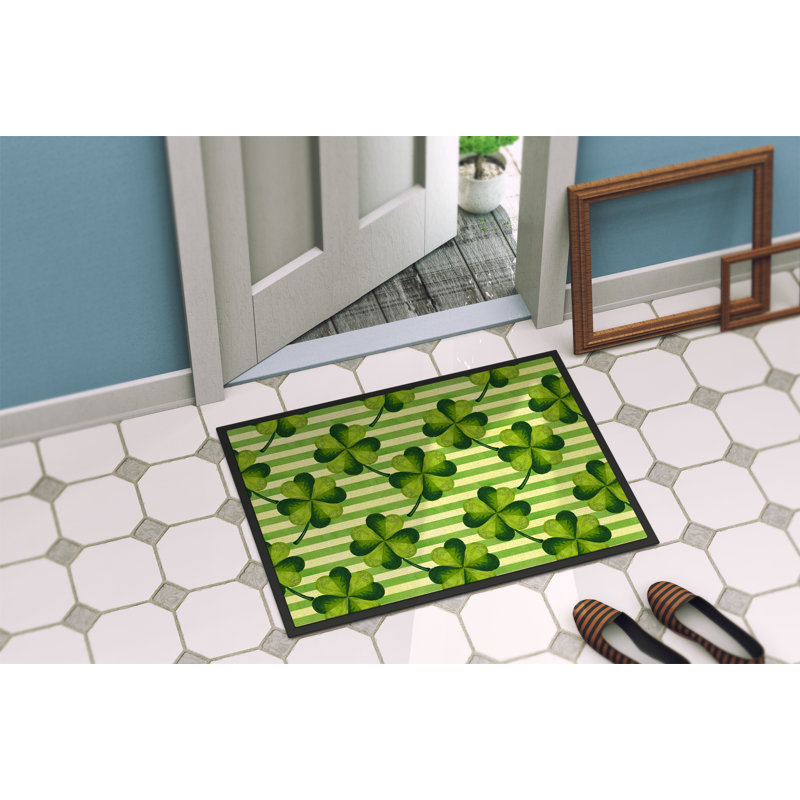 Adrienn Non-Slip St. Patrick's Day Outdoor Doormat, Rectangle 1'6 x 2'3"