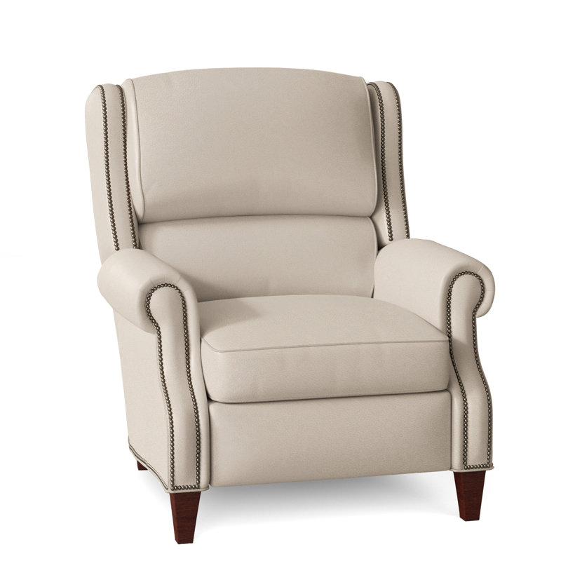 Huss Recliner, Manual, Mahogany, Aspen Lenado Brown Genuine Leather