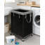 Grand panier à linge sur roulettes avec roues et sac amovible, chariot à linge d'une capacité de 160 L avec cadre en métal et roulettes de frein pour la chambre à coucher, la salle de bain, le dortoir et la salle de lavage