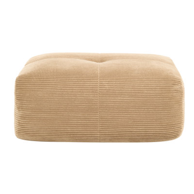 Velours côtelé de chameau et coin avec coussins, velours côtelé doux et lisse, aucun assemblage requis, accoudoir incurvé pour la détente, multi-angles, éponge à haute résilience 32D, soutien des jambes allongé, profondeur de 35,44 po