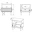 DROMA 50cm W Manufactured Wood Bedside Table