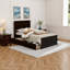 Lit plateforme avec rangement à 2 roulettes Elegant Espresso-1231450671