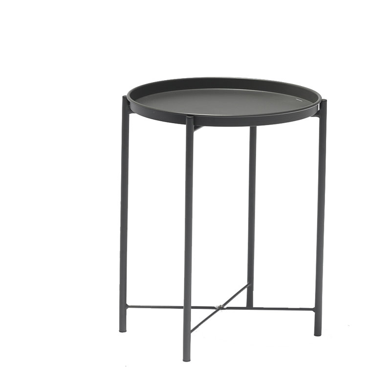 Rayle Round Metal Outdoor Side Table , 16'' in. W 16'' in. D