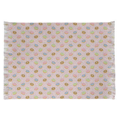 Tapis décoratif rose donuts