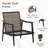 Alilet Powder Coated Steel Outdoor Lounge Chair-351924434