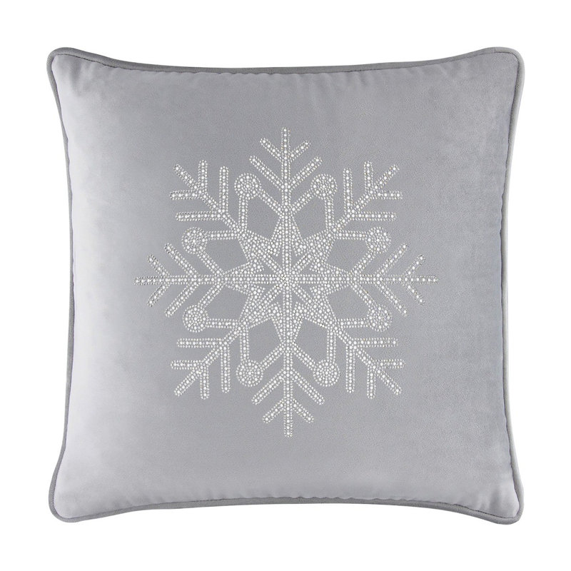 Coussin Sparkles Home Insert luxueux en plumes | Décor et décorations d'hiver, Argent argent, 20 po x 20 po