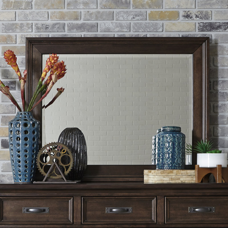 Chronister Solid Wood Rectangle Dresser Mirror