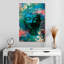 Tête de Bouddha fleurie I sur toile-1364298620