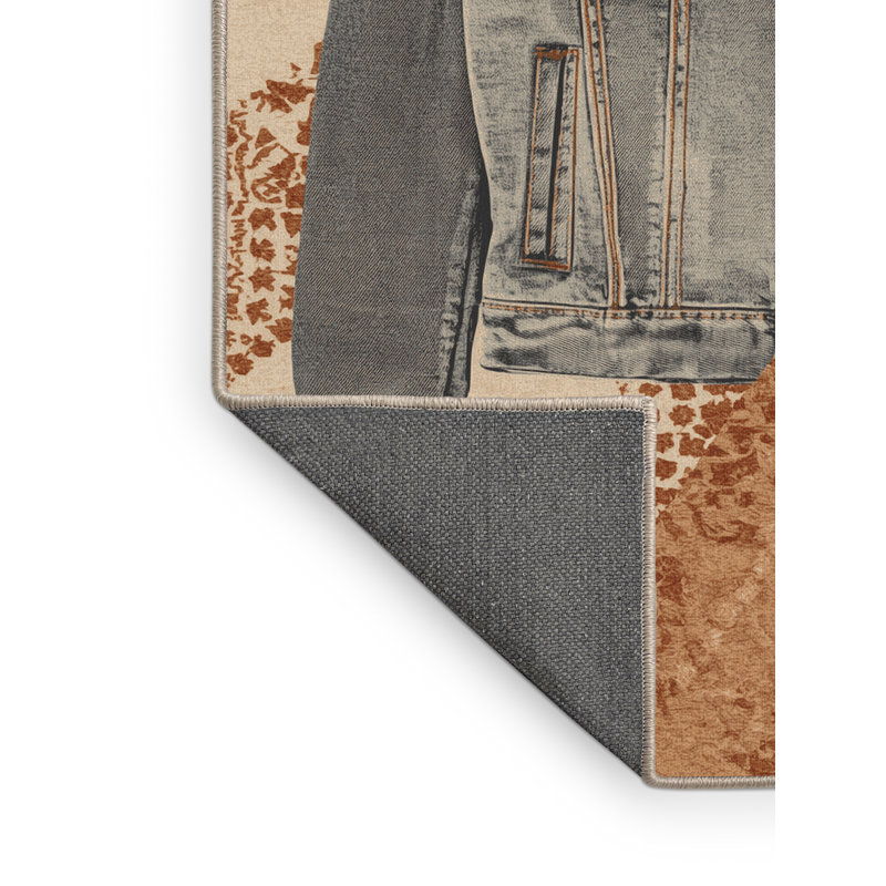 Tapis marocain doux et moelleux de couleur brun - beige, 6 x 9