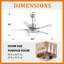 Ventilateur de plafond moderne en acier inoxydable argenté-1482863257
