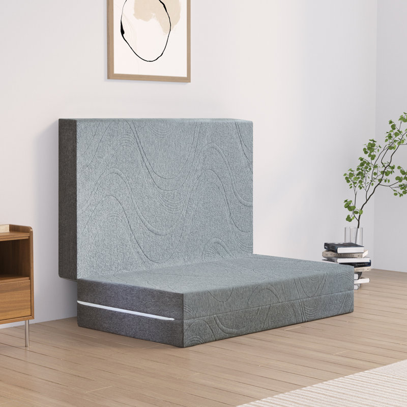Matelas pliable en mousse à mémoire de forme 3 pouces, matelas de sol portatif pour la maison et le camping, rangement peu encombrant, double / grand
