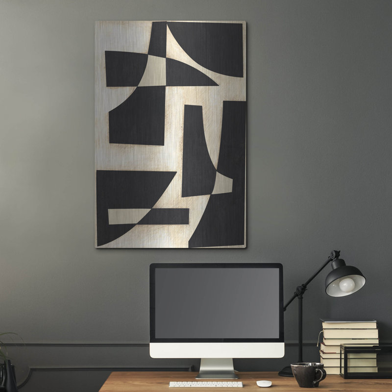 «Onyx Cutout Shapes I» par Regina Moore, art mural en métal, 24 po x 36 po, H 36 po x l 24 po