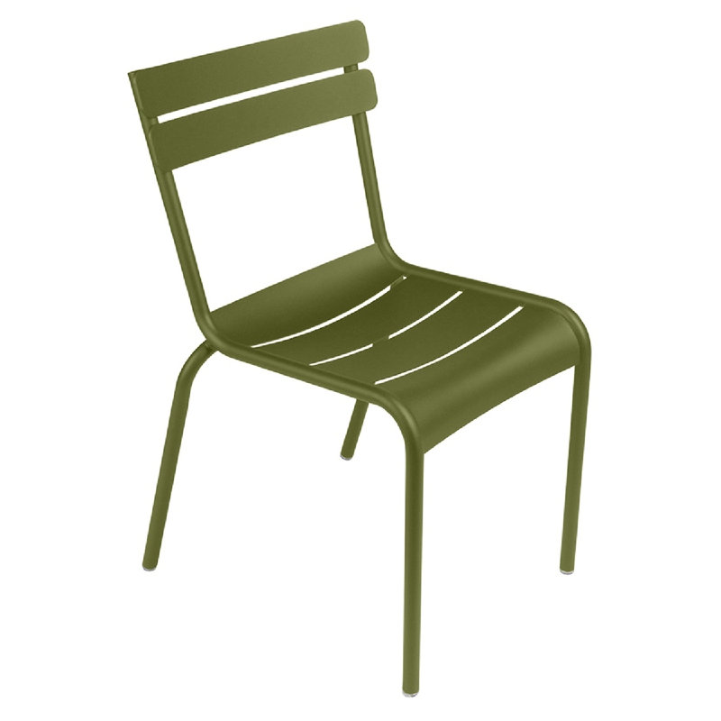 Luxembourg Outdoor Dining Side Chair, Pesto, 2