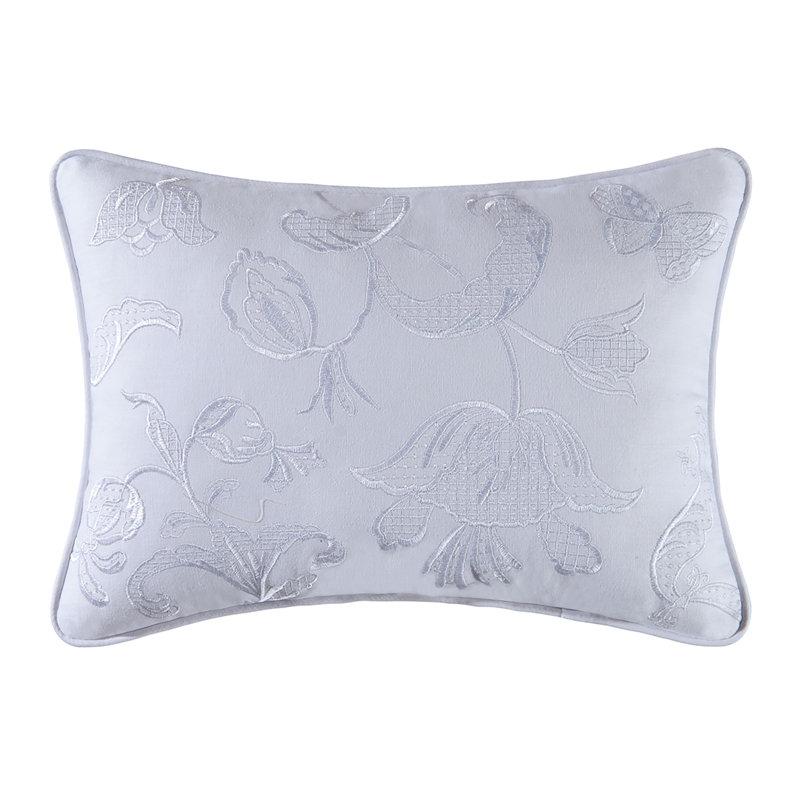 Bane Embroidered Cotton Reversible Throw Pillow