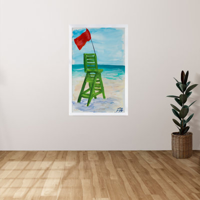 «Lifeguard Post II», reproduction de peinture acrylique