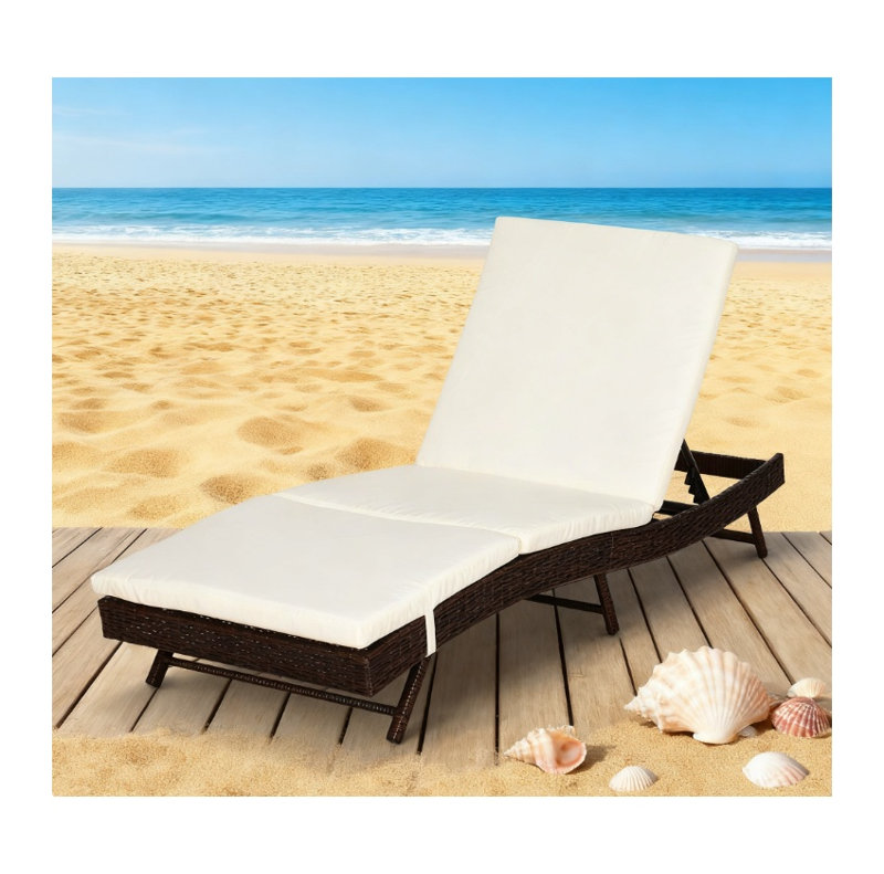 Chaise longue en acier avec méridienne