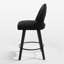 Tabouret de bar et de comptoir pivotant 26 po avec structure en bois massif-1423725299