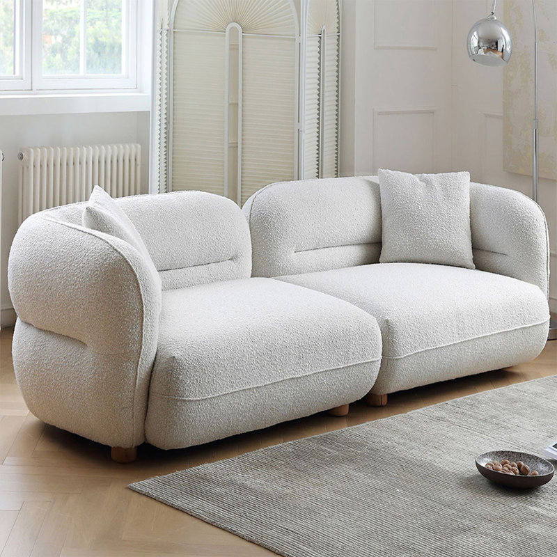 White Lint Modular Sofa cushion Loveseat