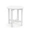 Table de bout blanche en PEHD pour l'extérieur, table de bout ronde pour terrasse toutes saisons 16 po