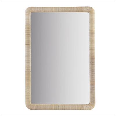Miroir mural en rotin