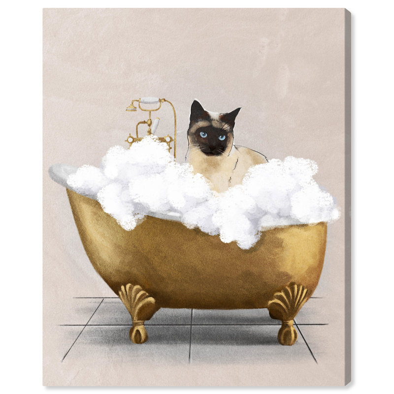 " Bathtub Cat ", 20" H x 16" W x 0.8" D