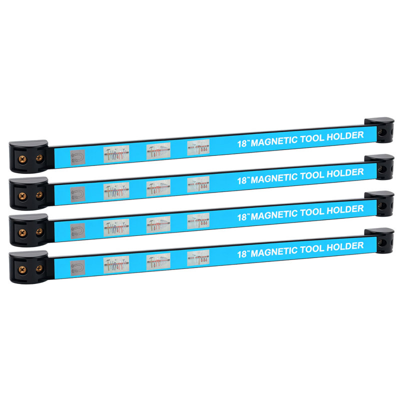 Paquet de 4 bandes magnétiques pour porte-outils 18 po - Organisateurs de garage robustes