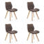 Winkelman 41cm H Velvet Upholstered Upholstered Back Side Chair in Brown