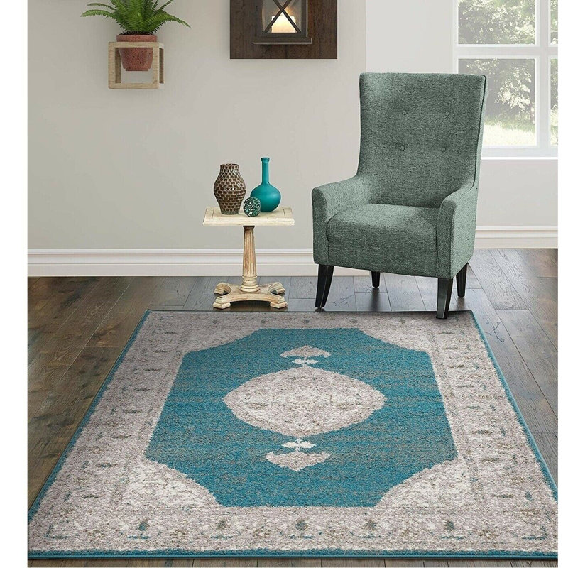 Tapis d'intérieur / extérieur en laine Barak, Rectangle de 5 pi x 8 pi