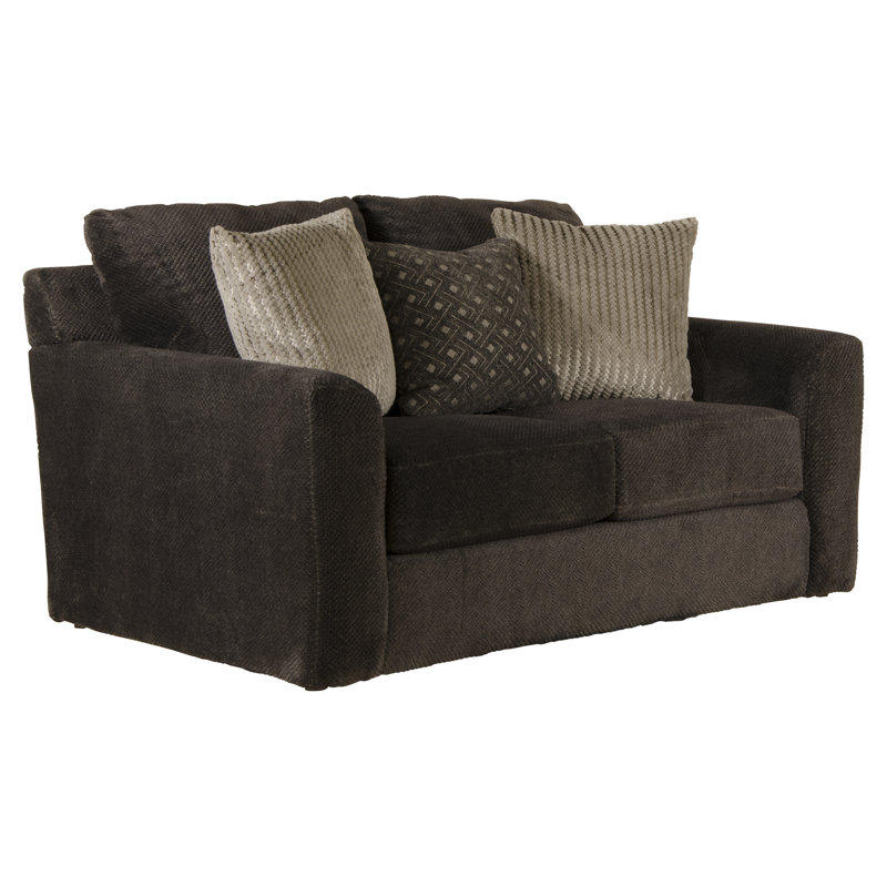 Vanaheim 67" Square Arm Loveseat with Reversible Cushions, Smoke