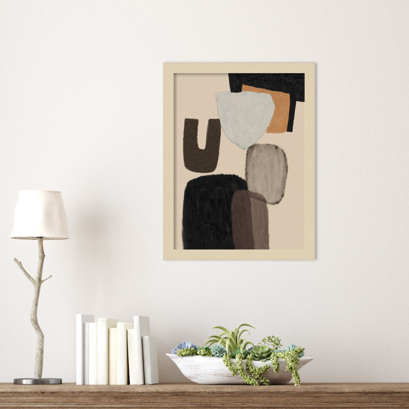 «Everywhere» par Dan Hobjour, reproduction d'art encadrée sur bois, Brun, H 17 po x l 13 po