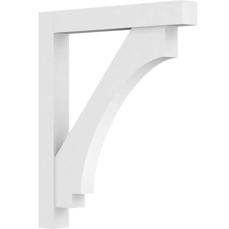 Standard Imperial Architectural Grade PVC Bracket With Block Ends, 30" H x 3" W x 30" D