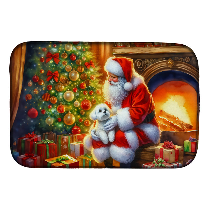 Tapis de vaisselle maltais et père Noël