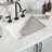 ARIEL Kelly Single Sink Bathroom Vanity with Italian Carrara Marble Top-99405042-124987380