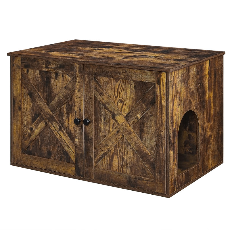 Litter Box Enclosure, Rustic Brown