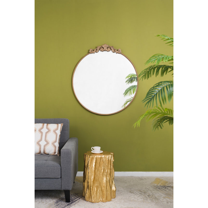 Miroir rond 36 "x 39", Doré, 38,5 po x 36 po